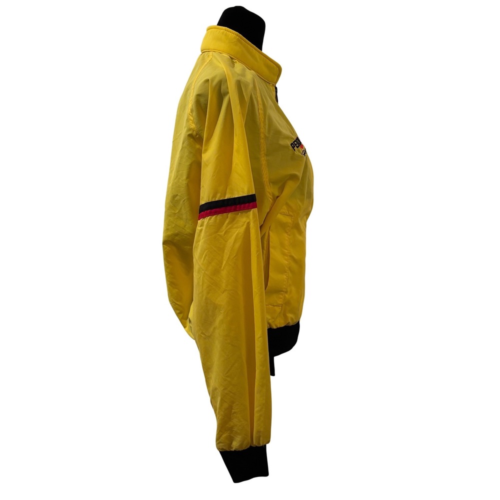 Vintage Pennzoil Racing Windbreaker Jacket Mens Medium Yellow Full Zip USA Made